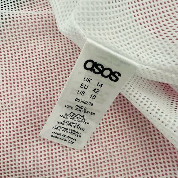 ASOS Color Block Full Zip Bomber Wind Breaker Jacket Size 10 - Picture 5 of 8